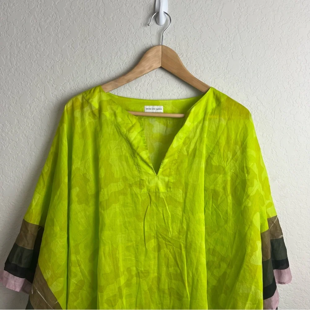 Dries Van Noten Kaftan Camouflage Tunic Shirt